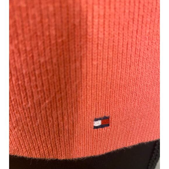 Tommy Hilfiger Ribbed Short Sleeve Pink Round Neck Snap Henley Sweater Shirt Med - Picture 2 of 6